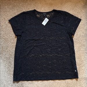 NWT Torrid Short Sleeve Floral Lace Shirt Size 3 22-24